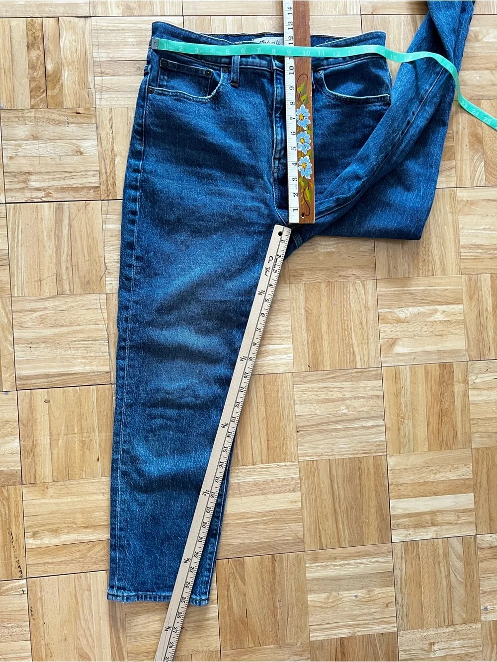 Madewell High Waist Classic Straight Leg Jeans Size 29 Medium Wash Minimalist